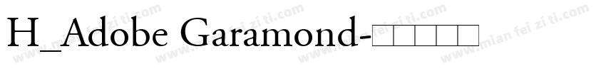 H_Adobe Garamond字体转换